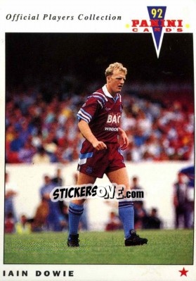 Sticker Iain Dowie - UK Players Collection 1991-1992 - Panini