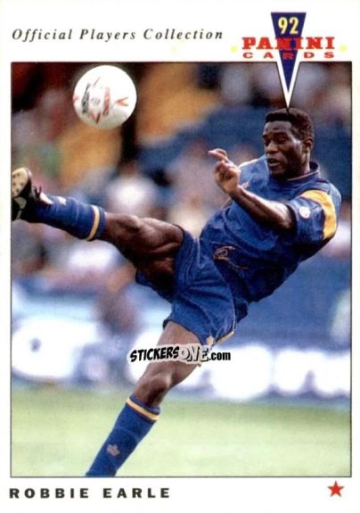 Sticker Robbie Earle - UK Players Collection 1991-1992 n. 271 - Panini