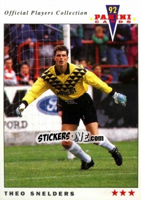 Sticker Theo Snelders - UK Players Collection 1991-1992 - Panini