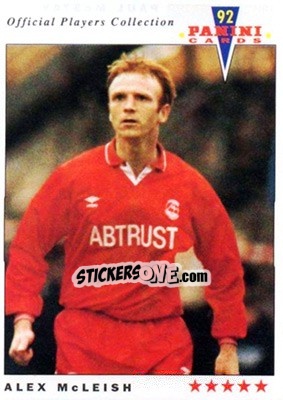 Sticker Alex McLeish - UK Players Collection 1991-1992 n. 278 - Panini