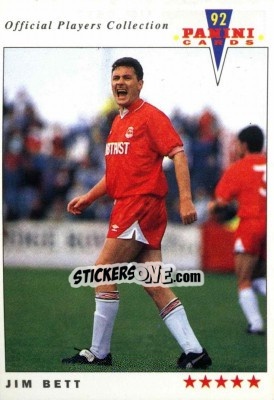 Sticker Jim Bett - UK Players Collection 1991-1992 - Panini