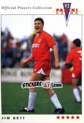 Figurina Jim Bett - UK Players Collection 1991-1992 - Panini