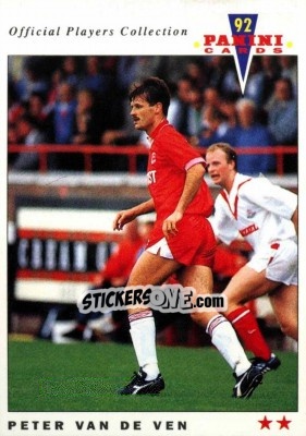 Sticker Peter van de Ven - UK Players Collection 1991-1992 - Panini