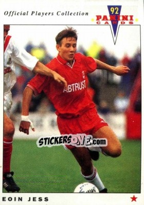 Sticker Eoin Jess - UK Players Collection 1991-1992 - Panini