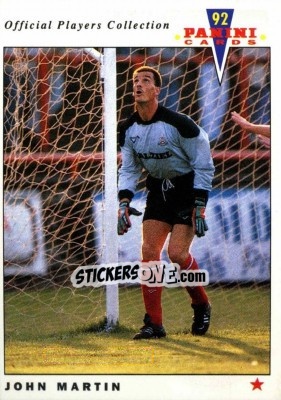 Sticker John Martin - UK Players Collection 1991-1992 - Panini