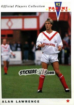 Sticker Alan Lawrence - UK Players Collection 1991-1992 - Panini