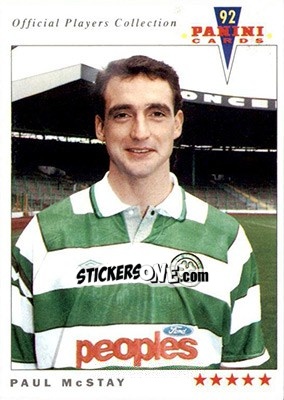 Sticker Paul McStay - UK Players Collection 1991-1992 n. 305 - Panini