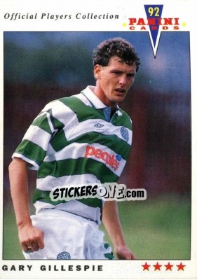 Sticker Gary Gillespie - UK Players Collection 1991-1992 n. 307 - Panini