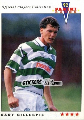 Cromo Gary Gillespie - UK Players Collection 1991-1992 - Panini