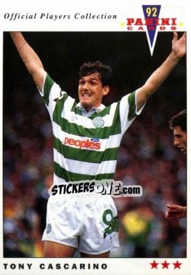 Sticker Tony Cascarino - UK Players Collection 1991-1992 - Panini