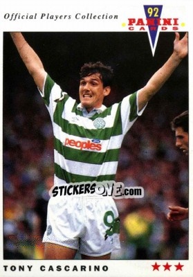 Sticker Tony Cascarino - UK Players Collection 1991-1992 n. 309 - Panini