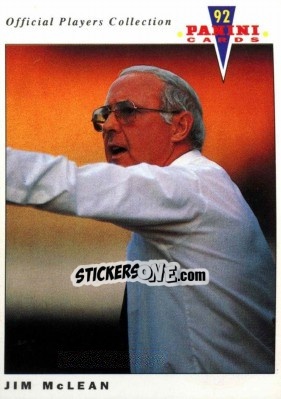 Sticker Jim McLean - UK Players Collection 1991-1992 n. 313 - Panini