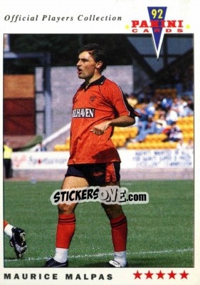 Sticker Maurice Malpas - UK Players Collection 1991-1992 - Panini