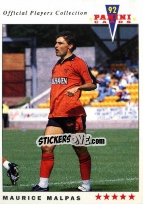 Sticker Maurice Malpas - UK Players Collection 1991-1992 n. 316 - Panini