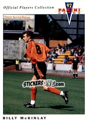 Sticker Billy McKinlay - UK Players Collection 1991-1992 n. 321 - Panini