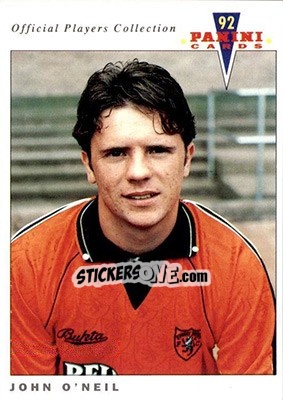 Sticker John O'Neil - UK Players Collection 1991-1992 n. 322 - Panini