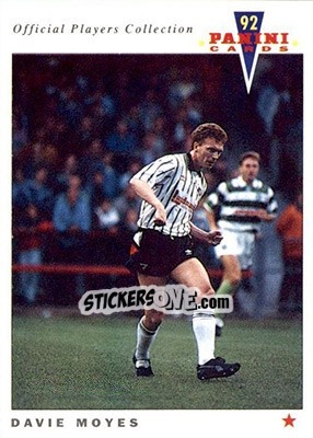 Sticker Davie Moyes - UK Players Collection 1991-1992 n. 327 - Panini