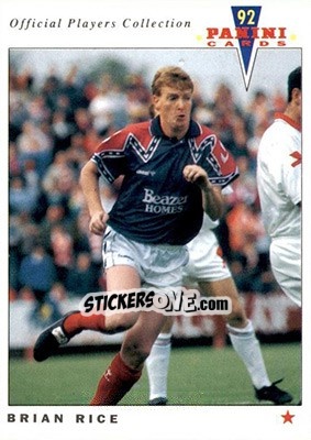 Sticker Brian Rice - UK Players Collection 1991-1992 n. 344 - Panini