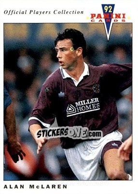 Sticker Alan McLaren - UK Players Collection 1991-1992 - Panini