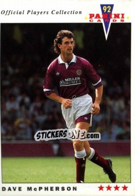 Sticker Dave McPherson - UK Players Collection 1991-1992 n. 352 - Panini