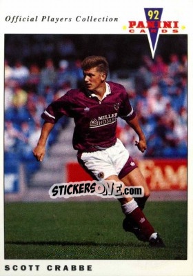 Sticker Scott Crabbe - UK Players Collection 1991-1992 - Panini