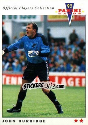 Sticker John Burridge - UK Players Collection 1991-1992 - Panini