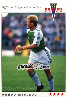 Figurina Murdo MacLeod - UK Players Collection 1991-1992 - Panini