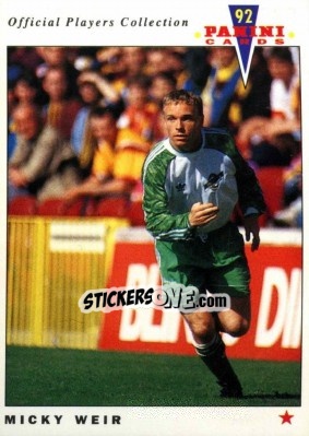 Sticker Micky Weir - UK Players Collection 1991-1992 - Panini