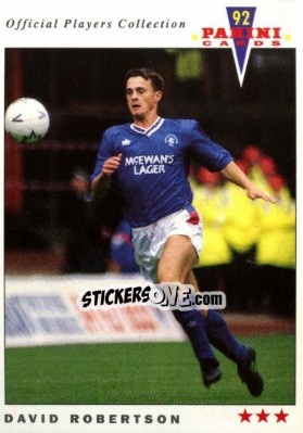 Figurina David Robertson - UK Players Collection 1991-1992 - Panini