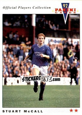 Sticker Stuart McCall - UK Players Collection 1991-1992 n. 391 - Panini