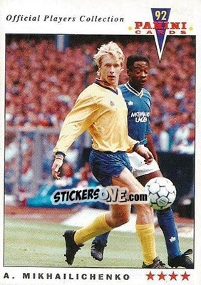 Sticker Alexei Mikhailichenko - UK Players Collection 1991-1992 n. 392 - Panini