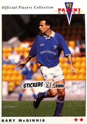 Sticker Gary McGinnis - UK Players Collection 1991-1992 - Panini