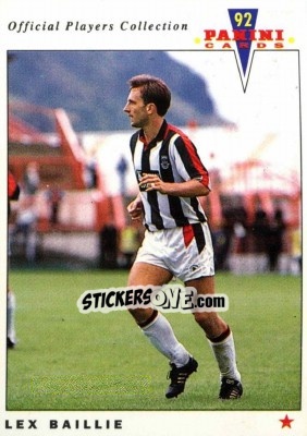 Sticker Lex Baillie - UK Players Collection 1991-1992 - Panini
