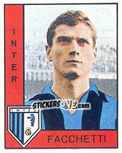 Figurina Giacinto Facchetti - Calciatori 1962-1963 - Panini