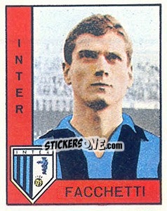 Sticker Giacinto Facchetti - Calciatori 1962-1963 n. 85 - Panini