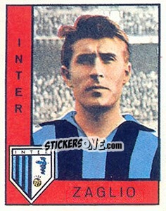 Sticker Franco Zaglio - Calciatori 1962-1963 - Panini