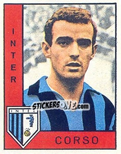 Sticker Mario Corso - Calciatori 1962-1963 n. 93 - Panini