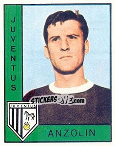Cromo Roberto Anzxolin - Calciatori 1962-1963 - Panini