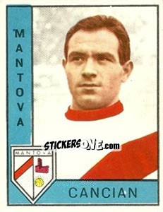 Sticker Beniamino Cancian - Calciatori 1962-1963 - Panini