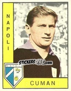 Sticker Pcifico Cuman - Calciatori 1962-1963 n. 191 - Panini