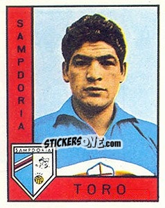Sticker Jorge Toro - Calciatori 1962-1963 n. 233 - Panini
