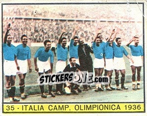 Sticker Italia Campione Olimpipnica 1936 - Calciatori 1962-1963 - Panini