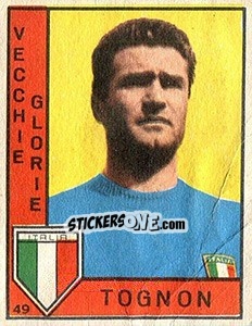 Figurina Tognon - Calciatori 1962-1963 - Panini