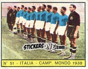 Sticker Italia Campione del Mondo 1938 - Calciatori 1962-1963 n. 339 - Panini