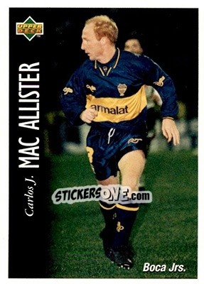 Sticker Carlos Javier Mac Allister - Futbol Argentino Apertura 1995 - Upper Deck