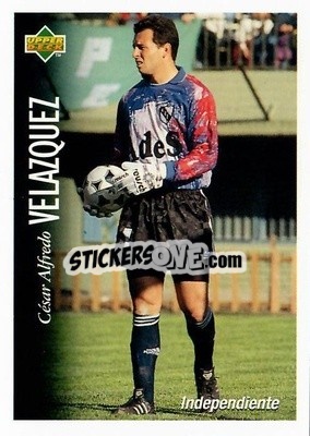 Sticker Cesar Alfredo Velazuez - Futbol Argentino Apertura 1995 n. 21 - Upper Deck