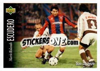 Sticker Mario Rolando Escudero - Futbol Argentino Apertura 1995 n. 72 - Upper Deck