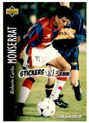 Sticker Roberto Carlos Monserrat - Futbol Argentino Apertura 1995 n. 73 - Upper Deck