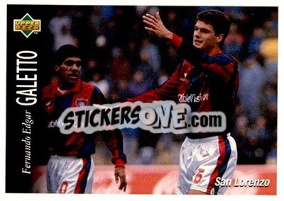 Sticker Fernando Edgar Galetto - Futbol Argentino Apertura 1995 n. 74 - Upper Deck