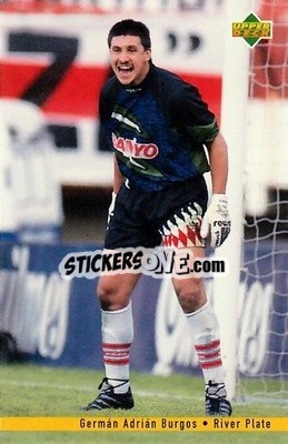 Sticker German Adrian Burgos - Futbol Argentino Apertura 1995 n. 169 - Upper Deck